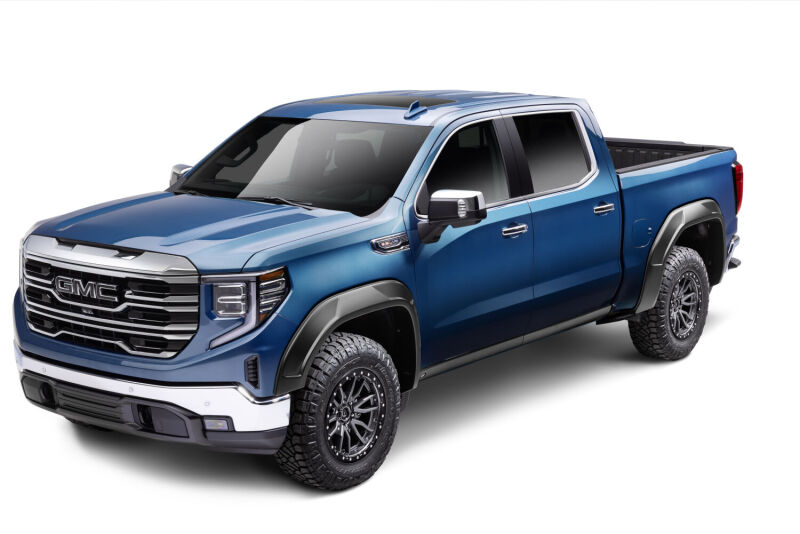 GMC Sierra 1500 Fender Flares - Husky Liners - DRT Style, Smooth Finish - Black - `19-`24